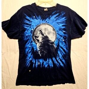 Howling Wolf Generic Shirt Small Blue Purple Short Sleeve Very Comfy